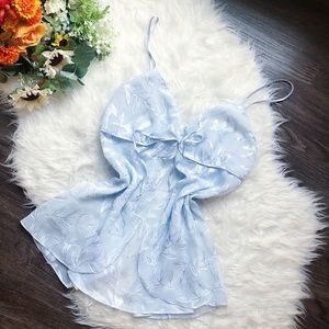 VINTAGE DAMASK PATTERN SEMI SHEER SLIP DRESS